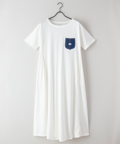 Lee(リー)の「【LEE/リー】デニムポケットフレアワンピースドレス 半袖 コットン100%(ワンピース・レディース・ブルー系その他/ホワイト/チャコールグレー・MEDIUM)」の17枚目の写真