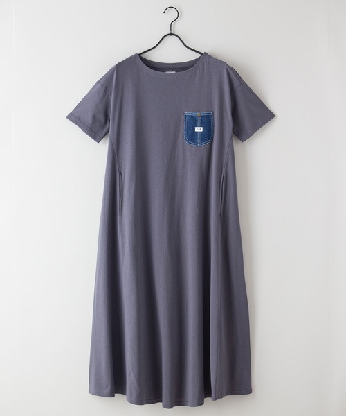 Lee(リー)の「【LEE/リー】デニムポケットフレアワンピースドレス 半袖 コットン100%(ワンピース・レディース・ブルー系その他/ホワイト/チャコールグレー・MEDIUM)」の20枚目の写真