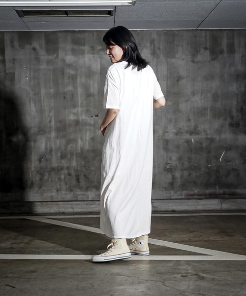 Lee(リー)の「【LEE/リー】デニムポケットフレアワンピースドレス 半袖 コットン100%(ワンピース・レディース・ブルー系その他/ホワイト/チャコールグレー・MEDIUM)」の5枚目の写真