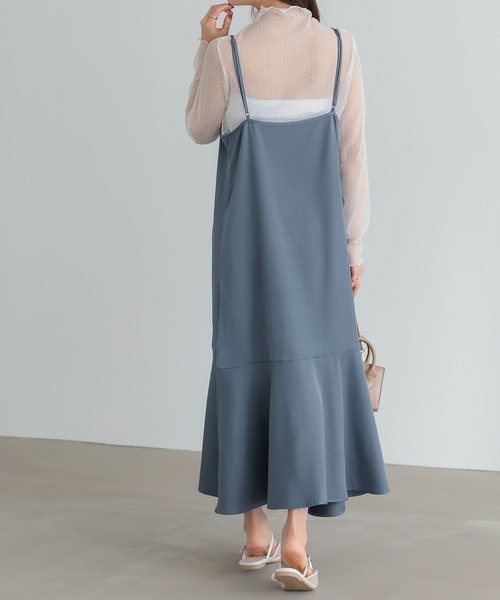 KOBE LETTUCE(コウベレタス)の「マーメイドキャミワンピース(ワンピース・レディース・ブラック/ベージュ/ネイビー/ピンク/ミント/ピンク系/グリーン系/カーキ/ブルーグレー/ブラック系/グリーン系1/ラベンダー/ライトブラウン・S/M/L/XL)」の16枚目の写真