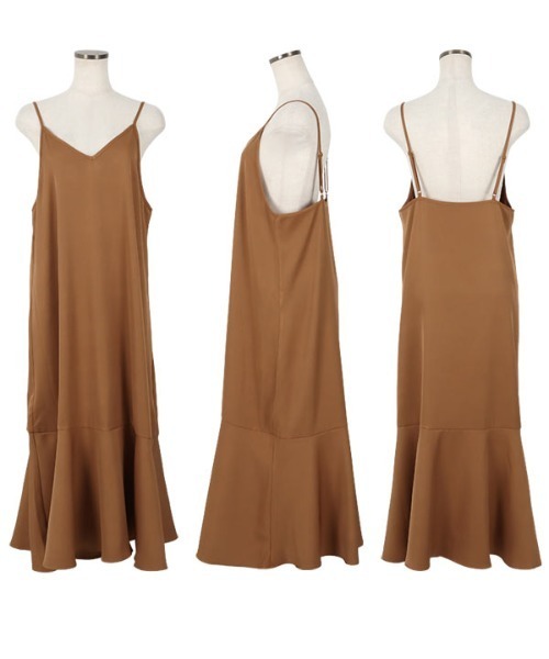 KOBE LETTUCE(コウベレタス)の「マーメイドキャミワンピース(ワンピース・レディース・ブラック/ベージュ/ネイビー/ピンク/ミント/ピンク系/グリーン系/カーキ/ブルーグレー/ブラック系/グリーン系1/ラベンダー/ライトブラウン・S/M/L/XL)」の15枚目の写真