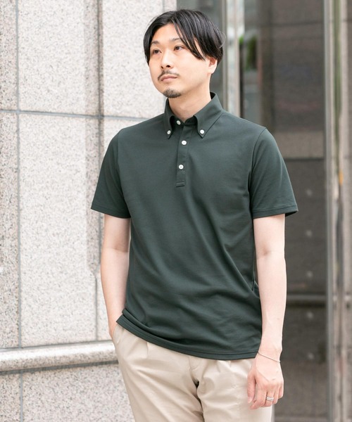 URBAN RESEARCH DOORS(アーバンリサーチドアーズ)の「LIFE STYLE TAILOR ボタンダウン半袖プルオーバー(ポロシャツ・メンズ・ホワイト/グリーン/ブルー/ネイビー・MEDIUM/LARGE)」の2枚目の写真