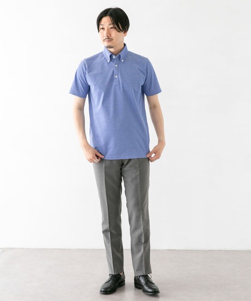 URBAN RESEARCH DOORS(アーバンリサーチドアーズ)の「LIFE STYLE TAILOR ボタンダウン半袖プルオーバー(ポロシャツ・メンズ・ホワイト/グリーン/ブルー/ネイビー・MEDIUM/LARGE)」の14枚目の写真