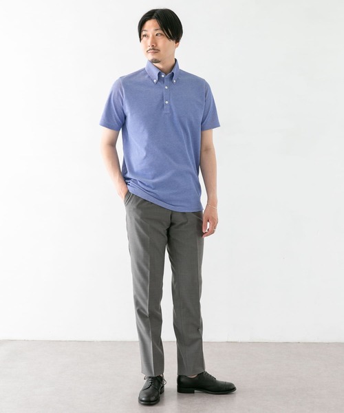 URBAN RESEARCH DOORS(アーバンリサーチドアーズ)の「LIFE STYLE TAILOR ボタンダウン半袖プルオーバー(ポロシャツ・メンズ・ホワイト/グリーン/ブルー/ネイビー・MEDIUM/LARGE)」の15枚目の写真