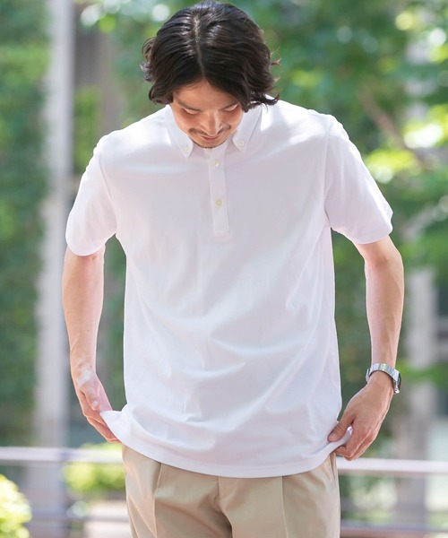 URBAN RESEARCH DOORS(アーバンリサーチドアーズ)の「LIFE STYLE TAILOR ボタンダウン半袖プルオーバー(ポロシャツ・メンズ・ホワイト/グリーン/ブルー/ネイビー・MEDIUM/LARGE)」の19枚目の写真