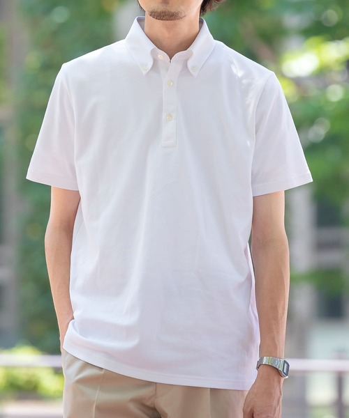 URBAN RESEARCH DOORS(アーバンリサーチドアーズ)の「LIFE STYLE TAILOR ボタンダウン半袖プルオーバー(ポロシャツ・メンズ・ホワイト/グリーン/ブルー/ネイビー・MEDIUM/LARGE)」の18枚目の写真