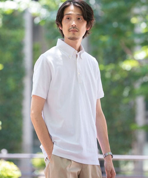 URBAN RESEARCH DOORS(アーバンリサーチドアーズ)の「LIFE STYLE TAILOR ボタンダウン半袖プルオーバー(ポロシャツ・メンズ・ホワイト/グリーン/ブルー/ネイビー・MEDIUM/LARGE)」の17枚目の写真