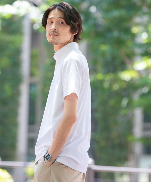 URBAN RESEARCH DOORS(アーバンリサーチドアーズ)の「LIFE STYLE TAILOR ボタンダウン半袖プルオーバー(ポロシャツ・メンズ・ホワイト/グリーン/ブルー/ネイビー・MEDIUM/LARGE)」の21枚目の写真