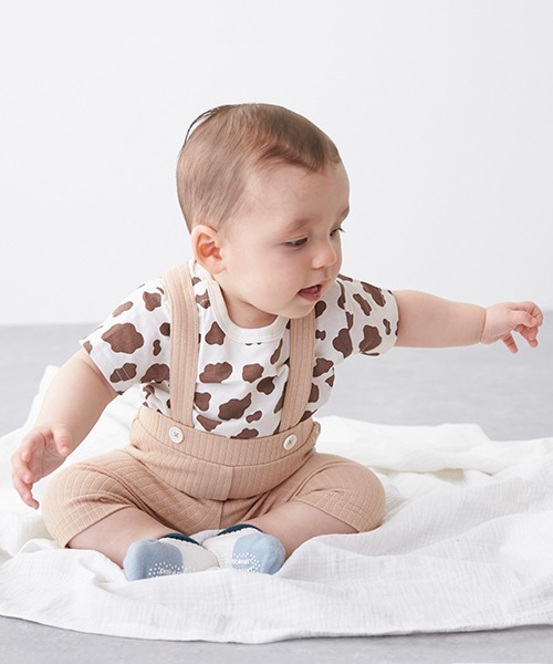 petit main（プティマイン）の「ストラップハイウエストパンツ（その他パンツ・キッズ・サックスブルー/ブラック/ベージュ・80ｃｍ/70cm）」の2枚目の写真