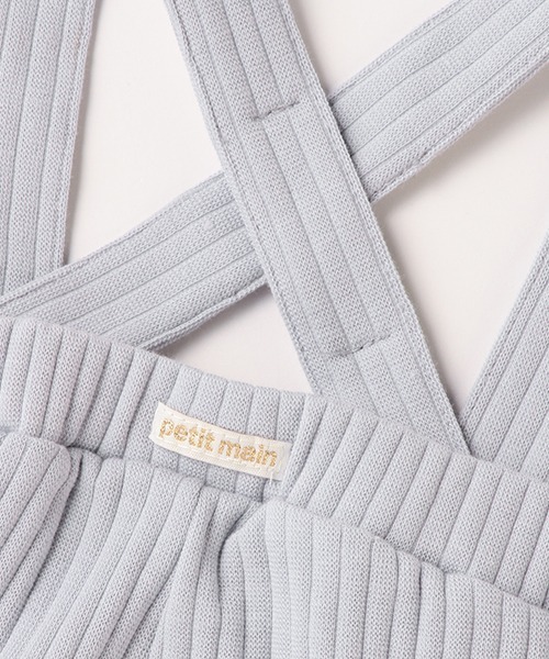 petit main（プティマイン）の「ストラップハイウエストパンツ（その他パンツ・キッズ・サックスブルー/ブラック/ベージュ・80ｃｍ/70cm）」の12枚目の写真