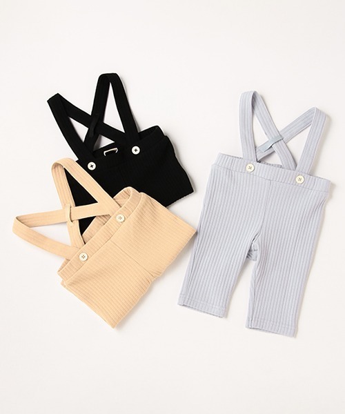 petit main（プティマイン）の「ストラップハイウエストパンツ（その他パンツ・キッズ・サックスブルー/ブラック/ベージュ・80ｃｍ/70cm）」の9枚目の写真