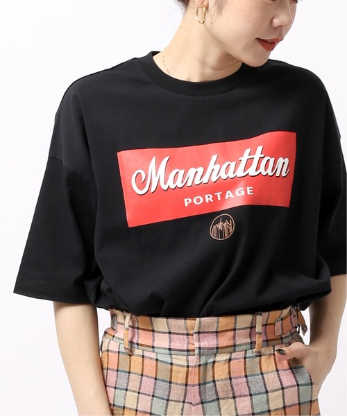 Manhattan Portage(マンハッタンポーテージ)の「【Manhattan Portage / マンハッタン ポーテージ】ショートスリーブプリントTシャツ(Tシャツ/カットソー・レディース・ホワイト/ブラック/ネイビー・FREE)」の1枚目の写真