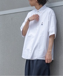 【a-r】〔Red Cap Girl/レッドキャップガール〕オックスワンポイント刺繍”RCGロゴ” BD半袖ビッグシャツ/ルーズシルエットシャツ