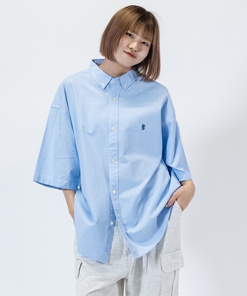 Red Cap Girl(レッドキャプガール)の「【a-r】〔Red Cap Girl/レッドキャップガール〕オックスワンポイント刺繍”RCGロゴ” BD半袖ビッグシャツ/ルーズシルエットシャツ(シャツ/ブラウス・メンズ・ホワイト/サックスブルー/イエロー/ライトグリーン/その他/マルチ/イエロー系その他/ピンク系その他/ライトグリーン系/サックスブルー系/ホワイト系その他/その他2/その他3/ピンク系その他2/ライトグリーン系2/ライトグリーン系3/サックスブルー系2/サックスブルー系3・MEDIUM/LARGE/X-LARGE)」の7枚目の写真