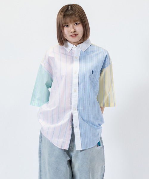 Red Cap Girl(レッドキャプガール)の「【a-r】〔Red Cap Girl/レッドキャップガール〕オックスワンポイント刺繍”RCGロゴ” BD半袖ビッグシャツ/ルーズシルエットシャツ(シャツ/ブラウス・メンズ・ホワイト/サックスブルー/イエロー/ライトグリーン/その他/マルチ/イエロー系その他/ピンク系その他/ライトグリーン系/サックスブルー系/ホワイト系その他/その他2/その他3/ピンク系その他2/ライトグリーン系2/ライトグリーン系3/サックスブルー系2/サックスブルー系3・MEDIUM/LARGE/X-LARGE)」の15枚目の写真