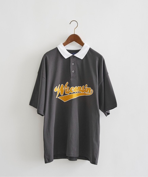 CPCM（シーピーシーエム）の「アップリケ刺繍ポロシャツ（ポロシャツ・メンズ・チャコールグレー/ブルー/グリーン・MEDIUM/LARGE）」の6枚目の写真