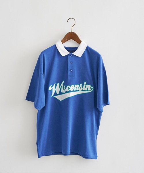 CPCM（シーピーシーエム）の「アップリケ刺繍ポロシャツ（ポロシャツ・メンズ・チャコールグレー/ブルー/グリーン・MEDIUM/LARGE）」の9枚目の写真