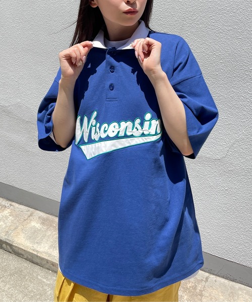 CPCM（シーピーシーエム）の「アップリケ刺繍ポロシャツ（ポロシャツ・メンズ・チャコールグレー/ブルー/グリーン・MEDIUM/LARGE）」の17枚目の写真