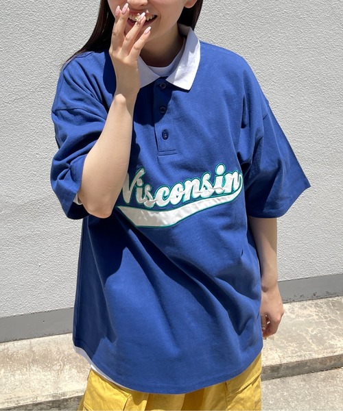 CPCM（シーピーシーエム）の「アップリケ刺繍ポロシャツ（ポロシャツ・メンズ・チャコールグレー/ブルー/グリーン・MEDIUM/LARGE）」の18枚目の写真