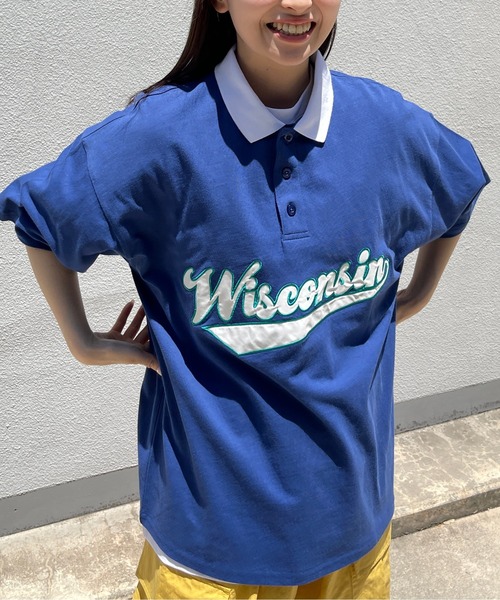 CPCM（シーピーシーエム）の「アップリケ刺繍ポロシャツ（ポロシャツ・メンズ・チャコールグレー/ブルー/グリーン・MEDIUM/LARGE）」の19枚目の写真