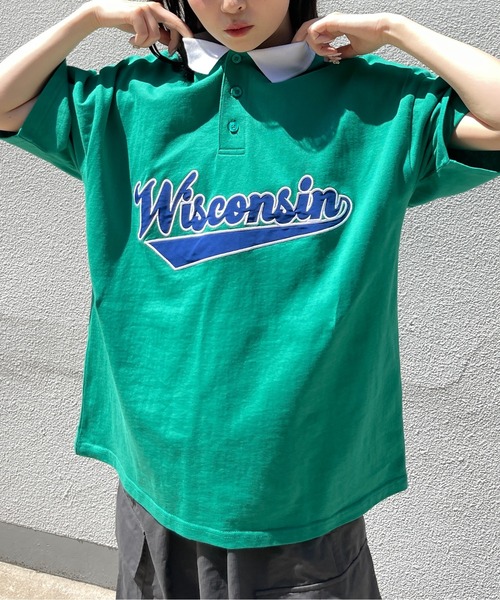 CPCM（シーピーシーエム）の「アップリケ刺繍ポロシャツ（ポロシャツ・メンズ・チャコールグレー/ブルー/グリーン・MEDIUM/LARGE）」の21枚目の写真