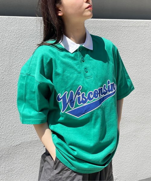 CPCM（シーピーシーエム）の「アップリケ刺繍ポロシャツ（ポロシャツ・メンズ・チャコールグレー/ブルー/グリーン・MEDIUM/LARGE）」の22枚目の写真