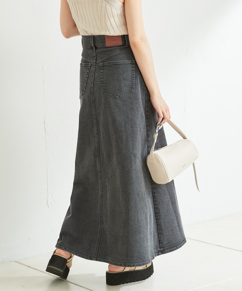 セール】アシメフロントデニムフレアスカート（スカート