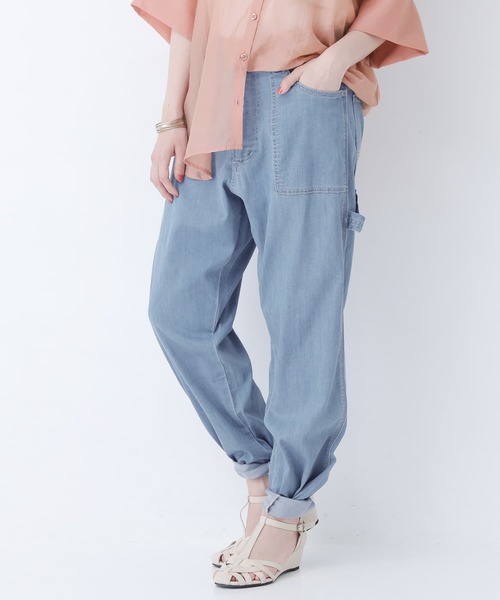 osharewalker（オシャレウォーカー）の「【廃盤】【機能素材】『デニムぺインターパンツ』（デニムパンツ・メンズ・ネイビー/インディゴブルー/ブルー・M/L/XL）」の20枚目の写真