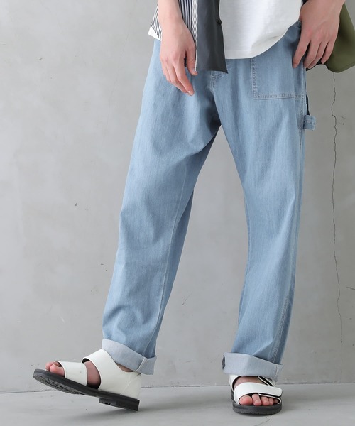 osharewalker（オシャレウォーカー）の「【廃盤】【機能素材】『デニムぺインターパンツ』（デニムパンツ・メンズ・ネイビー/インディゴブルー/ブルー・M/L/XL）」の18枚目の写真