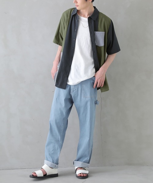 osharewalker（オシャレウォーカー）の「【廃盤】【機能素材】『デニムぺインターパンツ』（デニムパンツ・メンズ・ネイビー/インディゴブルー/ブルー・M/L/XL）」の19枚目の写真