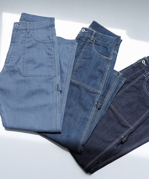 osharewalker（オシャレウォーカー）の「【廃盤】【機能素材】『デニムぺインターパンツ』（デニムパンツ・メンズ・ネイビー/インディゴブルー/ブルー・M/L/XL）」の16枚目の写真