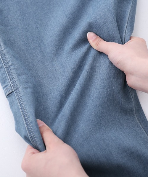 osharewalker（オシャレウォーカー）の「【廃盤】【機能素材】『デニムぺインターパンツ』（デニムパンツ・メンズ・ネイビー/インディゴブルー/ブルー・M/L/XL）」の8枚目の写真