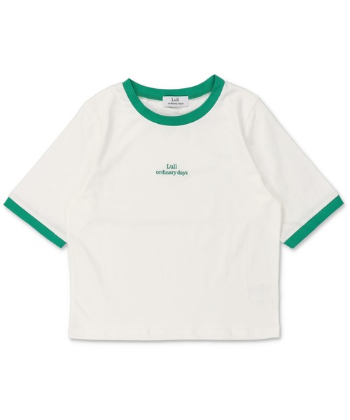 Lull（ルル）の「【Lull / ルル】Lullロゴ刺繍リンガーTシャツ（Tシャツ/カットソー・レディース・ブラック/レッド/グリーン/ブルー・ONESIZE）」の20枚目の写真