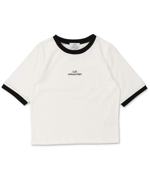 Lull（ルル）の「【Lull / ルル】Lullロゴ刺繍リンガーTシャツ（Tシャツ/カットソー・レディース・ブラック/レッド/グリーン/ブルー・ONESIZE）」の21枚目の写真