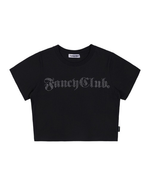 FANCY CLUB(ファンシークラブ)の「A'GEM/9 × .kom『 FANCY CLUB/ファンシークラブ』ILLUSORY CROP TEE/イルーソリィ クロップド丈 半袖Tシャツ(Tシャツ/カットソー・レディース・チャコールグレー/ブラック/ホワイト・FREE)」の12枚目の写真