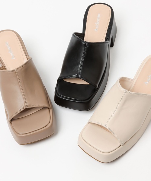 Andemiu（アンデミュウ）の「アツゾコミュール299113（サンダル・レディース・ホワイト/ブラック/ブラウン・SMALL/MEDIUM/LARGE）」の15枚目の写真