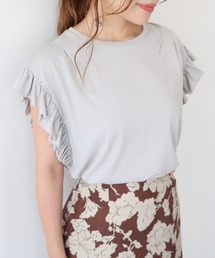 earth music&ecology | 袖フリルカットプルオーバー(Tシャツ/カットソー)