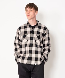 BEDWIN & THE HEARTBREAKERS(xhEB Ah U n[guCJ[Y)L/S BAFFALO CHECK SHIRT "BILLY"(Vc/uEX)
