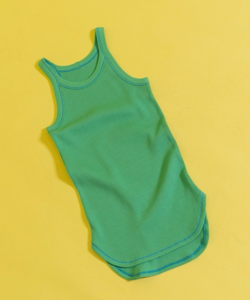 MAISON SPECIAL（メゾンスペシャル）の「シャイニーワッフルタンク【MAISON SPECIAL/メゾンスペシャル】（タンクトップ・レディース・ホワイト/ブラック/オレンジ/ブルー/グリーン・FREE）」の12枚目の写真