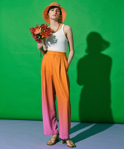 MAISON SPECIAL（メゾンスペシャル）の「シャイニーワッフルタンク【MAISON SPECIAL/メゾンスペシャル】（タンクトップ・レディース・ホワイト/ブラック/オレンジ/ブルー/グリーン・FREE）」の20枚目の写真