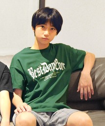 GLAZOS | 天竺・ドロップショルダートライバルロゴ半袖Tシャツ(Tシャツ/カットソー)