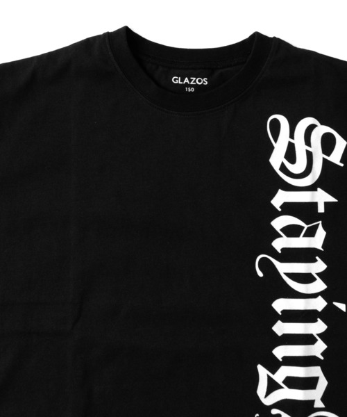 GLAZOS（グラソス）の「天竺・ドロップショルダートライバルロゴ半袖Tシャツ（Tシャツ/カットソー・キッズ・ブラック/オフホワイト/グリーン・150cm/130cm/140cm/170cm/160cm）」の14枚目の写真