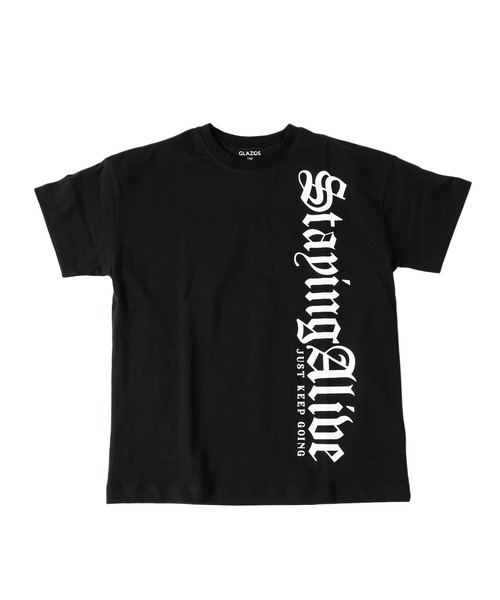 GLAZOS（グラソス）の「天竺・ドロップショルダートライバルロゴ半袖Tシャツ（Tシャツ/カットソー・キッズ・ブラック/オフホワイト/グリーン・150cm/130cm/140cm/170cm/160cm）」の18枚目の写真