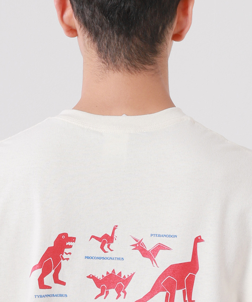 BAMBOO SHOOTS(バンブーシュート)の「【BAMBOO SHOOTS/バンブーシュート】DINOSAUR / ダイナソー コットン Tシャツ(Tシャツ/カットソー・メンズ・アイボリー・MEDIUM/LARGE/X-LARGE)」の8枚目の写真