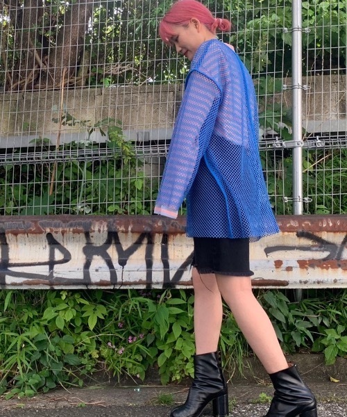 fredy emue（フレディエミュ）の「【WEB限定】メッシュ編みプルオーバー（Tシャツ/カットソー・レディース・イエロー/ベージュ/アイボリー/ブラック/ライトブルー・38）」の10枚目の写真