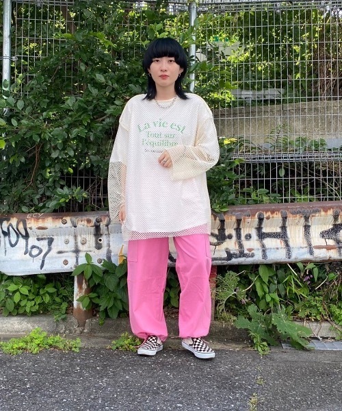 fredy emue（フレディエミュ）の「【WEB限定】メッシュ編みプルオーバー（Tシャツ/カットソー・レディース・イエロー/ベージュ/アイボリー/ブラック/ライトブルー・38）」の20枚目の写真