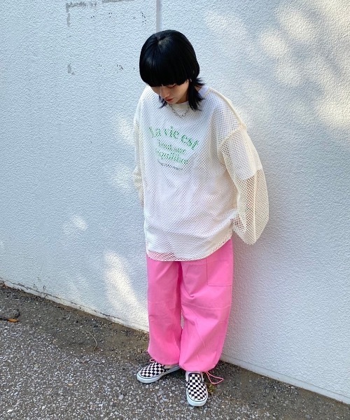 fredy emue（フレディエミュ）の「【WEB限定】メッシュ編みプルオーバー（Tシャツ/カットソー・レディース・イエロー/ベージュ/アイボリー/ブラック/ライトブルー・38）」の18枚目の写真