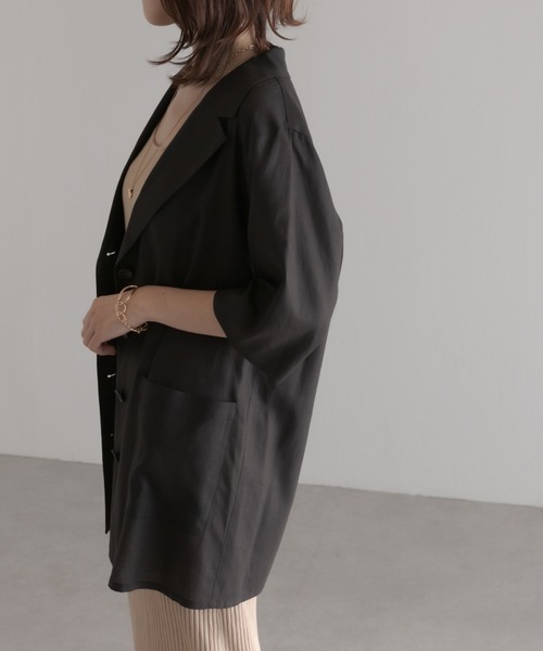 COLLAGE GALLARDAGALANTE（コラージュガリャルダガランテ）の「この夏必須アイテム/ジャケット風シャツ（シャツ/ブラウス・レディース・ブラック/カーキ・FREE）」の7枚目の写真