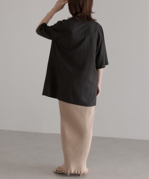 COLLAGE GALLARDAGALANTE（コラージュガリャルダガランテ）の「この夏必須アイテム/ジャケット風シャツ（シャツ/ブラウス・レディース・ブラック/カーキ・FREE）」の10枚目の写真