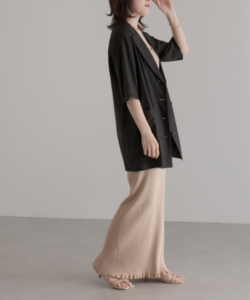 COLLAGE GALLARDAGALANTE（コラージュガリャルダガランテ）の「この夏必須アイテム/ジャケット風シャツ（シャツ/ブラウス・レディース・ブラック/カーキ・FREE）」の14枚目の写真